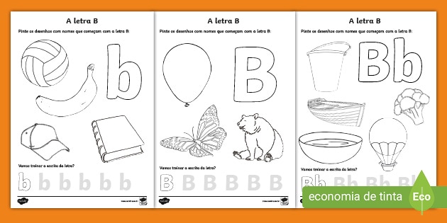 custo de materiais para atividades com a letra b