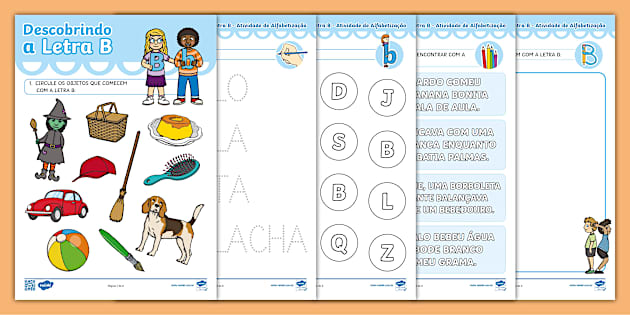 custo de materiais para atividades com a letra b