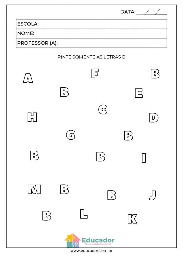 letra b vs letra d atividades para 5 anos