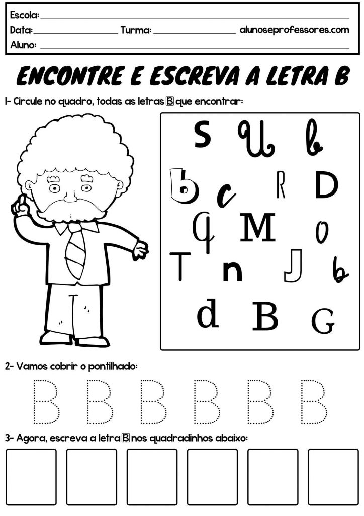 letra b vs letra d atividades para 5 anos