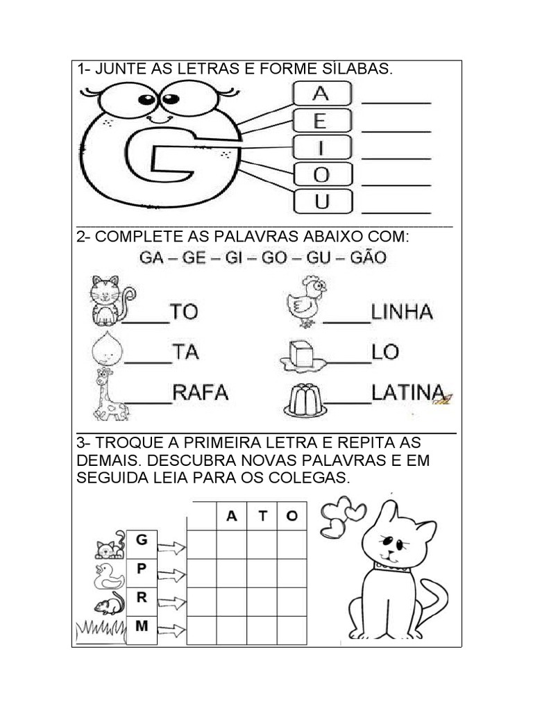 erros comuns ao ensinar a letra g para crianças