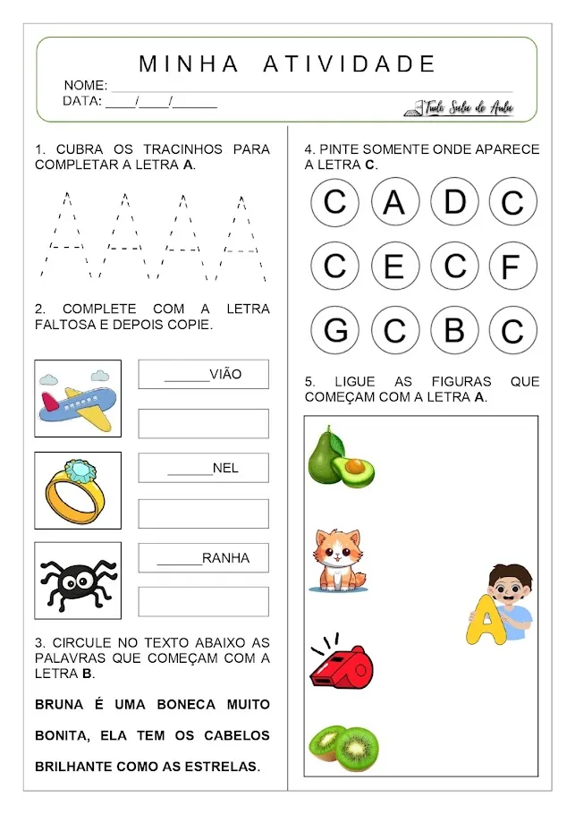 custo de materiais educativos para ensinar a letra g