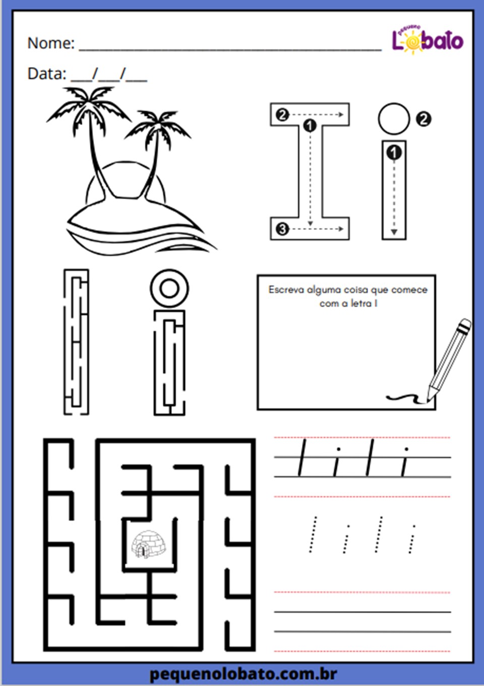 como usar massinha para ensinar a letra i
