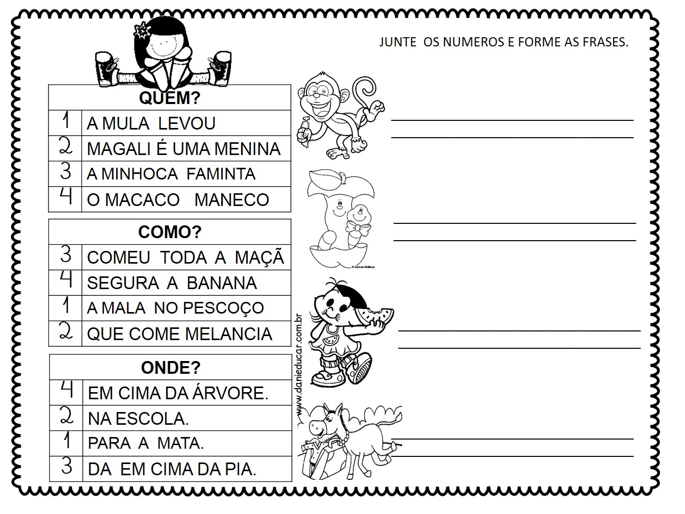 custo de materiais para atividades com a letra m