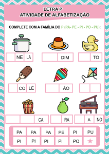 como ensinar o som da letra p para bebês