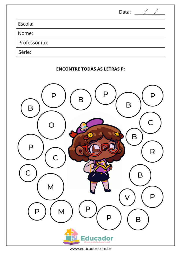 erros comuns ao ensinar a letra p na educação infantil