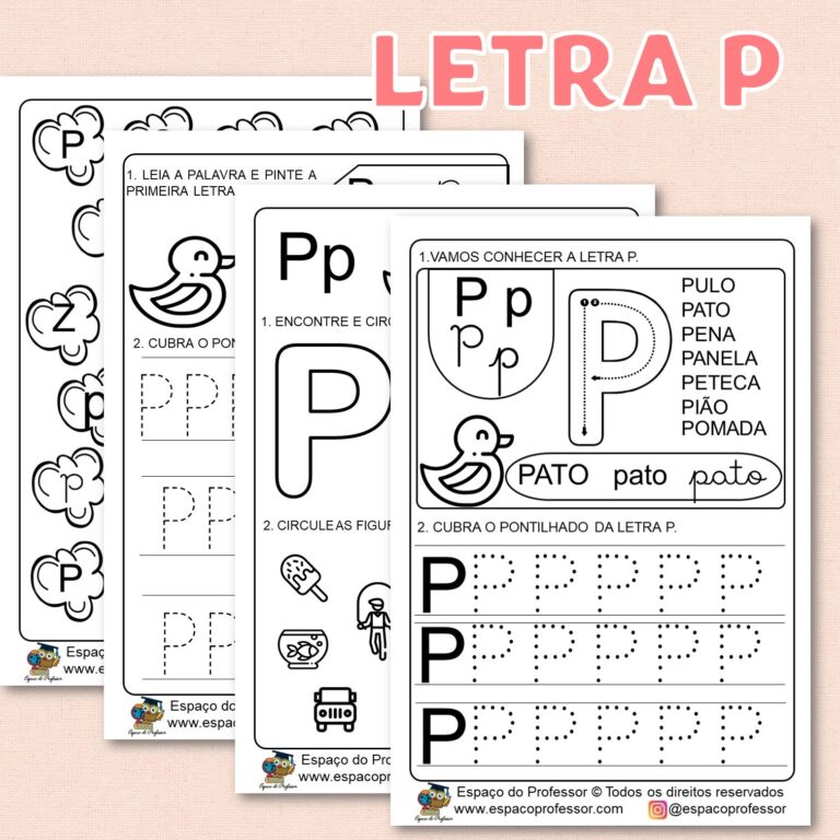 atividades com a letra p educação infantil