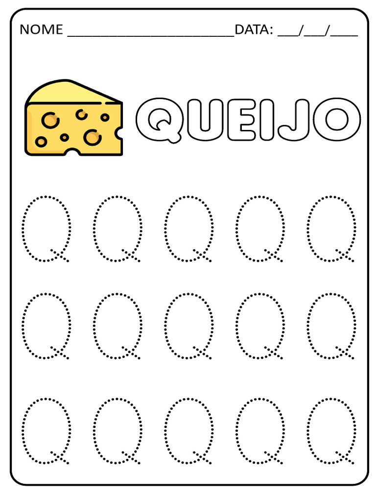 atividades com a letra q para imprimir para crianças de 4 anos