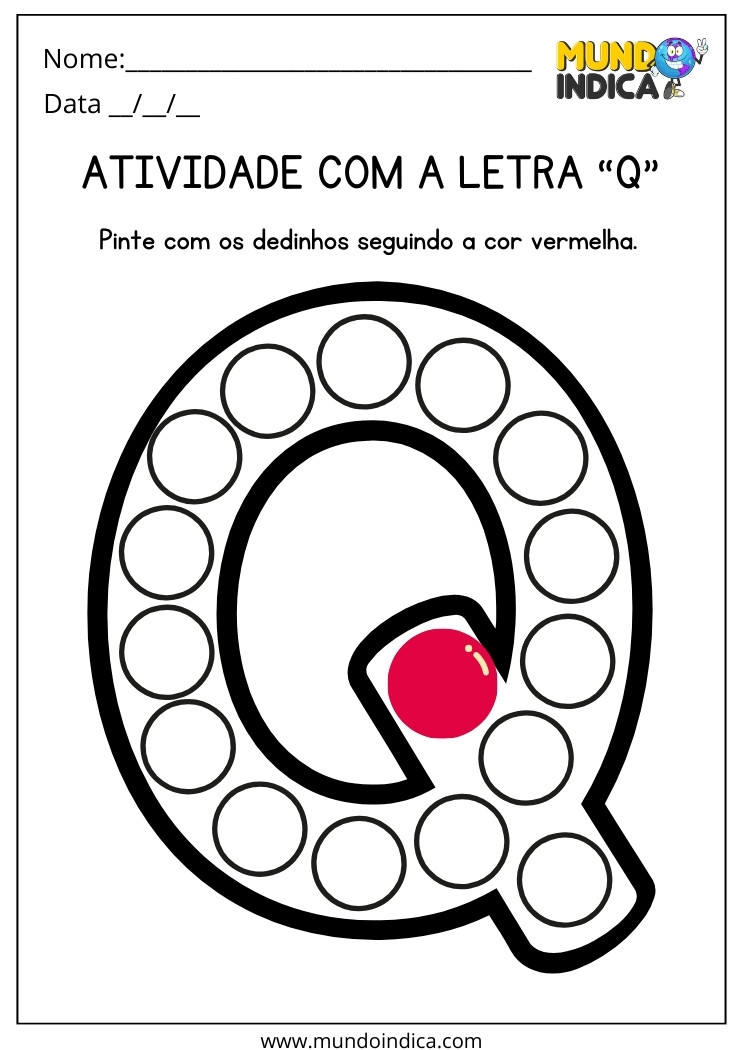 custo de impressão de atividades com a letra q