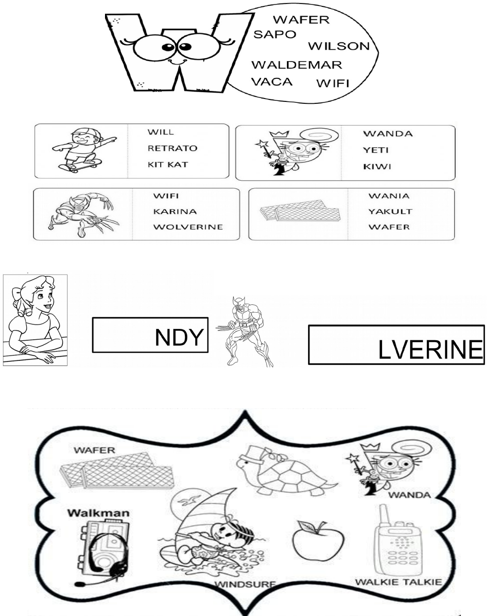 como ensinar a pronúncia da letra w em palavras estrangeiras