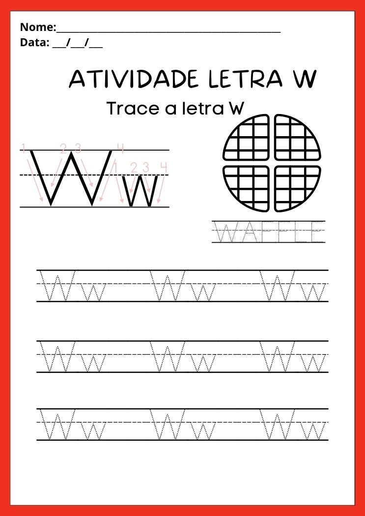 letra w vs letra v atividades comparativas
