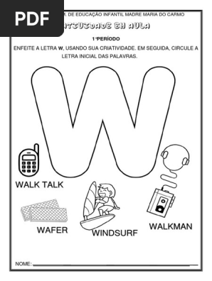 atividades divertidas com a letra w para imprimir