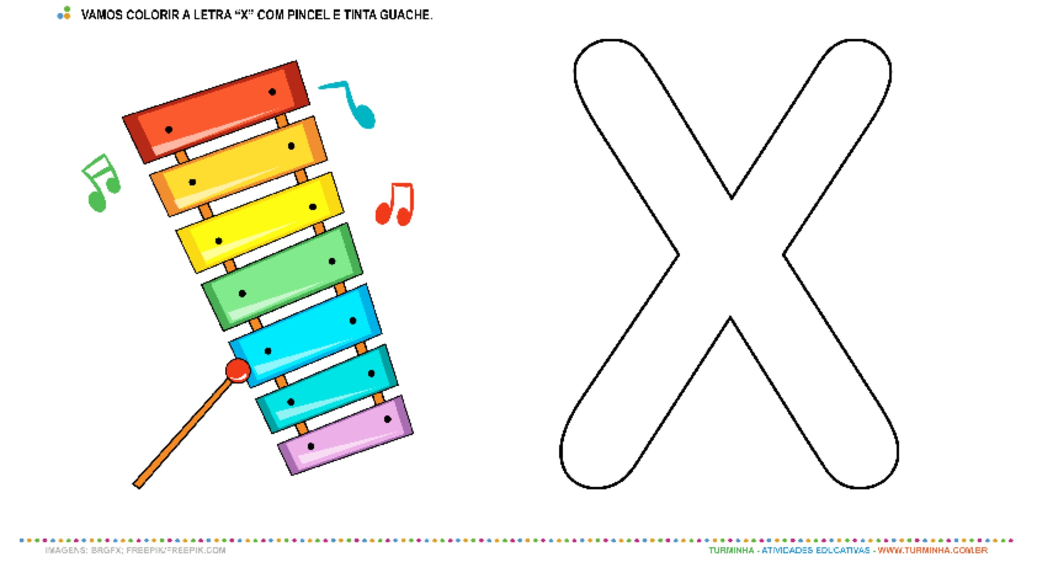 ideias de atividades com a letra x para educação infantil