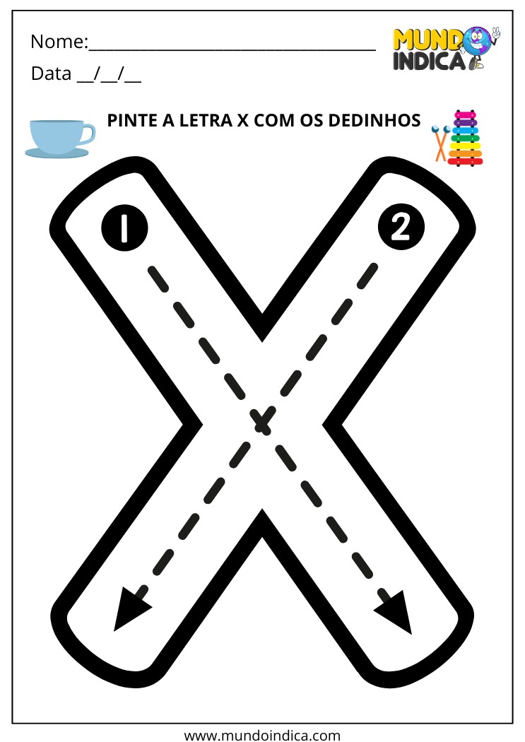 ideias de atividades com a letra x para educação infantil