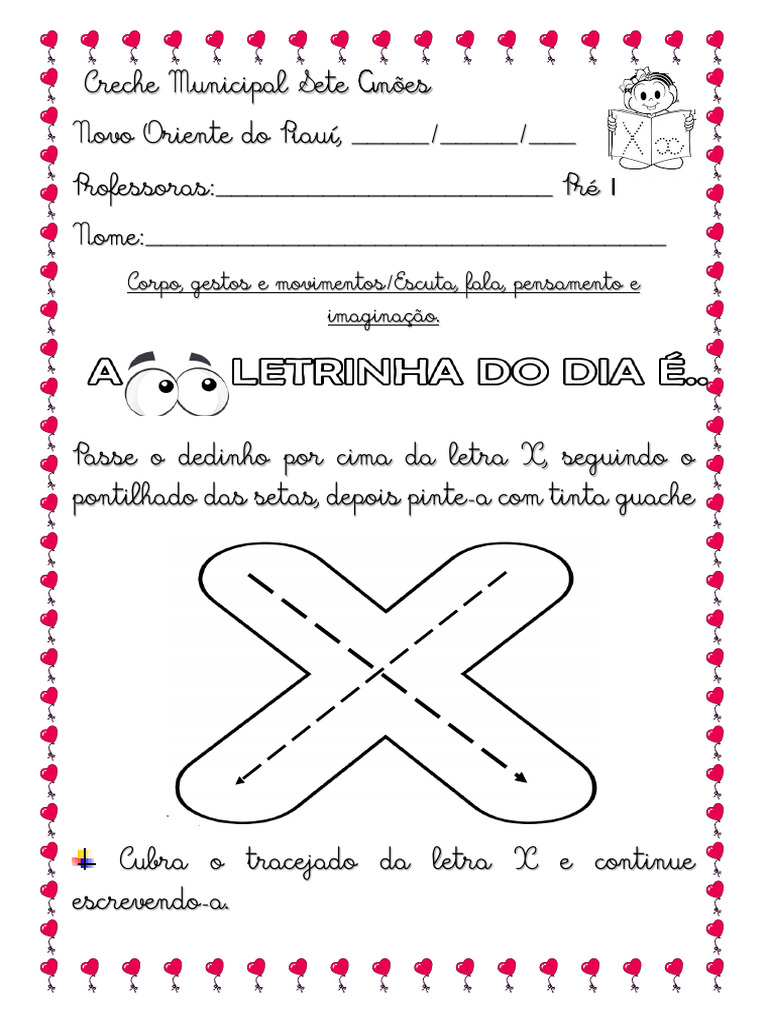 atividades com xilofone vs atividades com massinha letra x