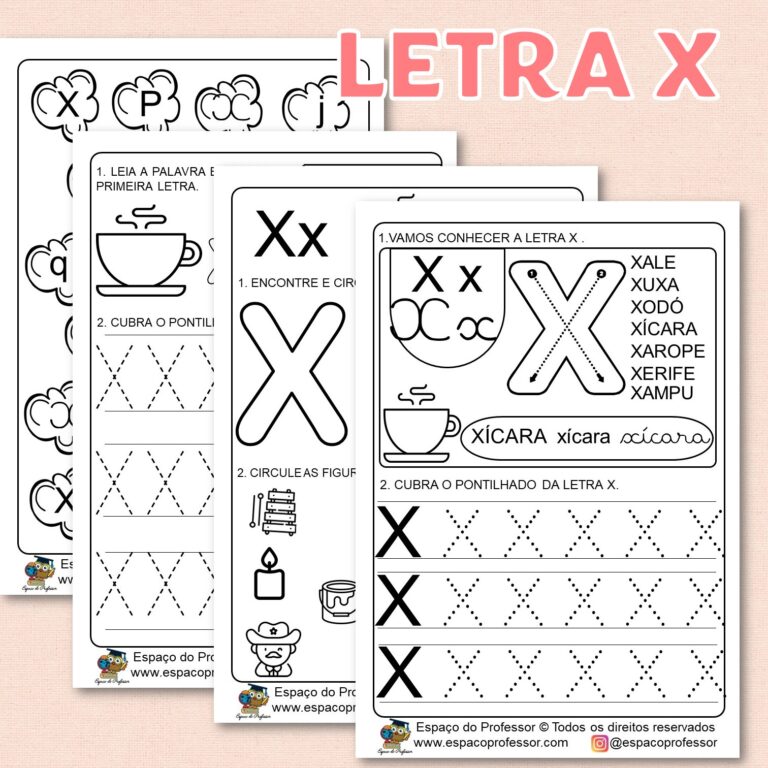 atividades com a letra x para educação infantil