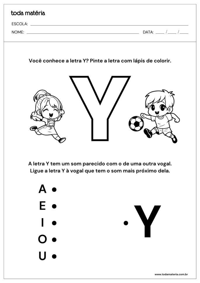 como usar a letra y em nomes próprios na educação infantil