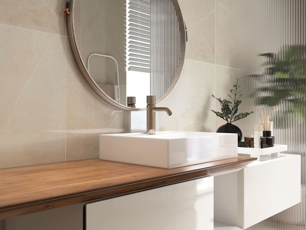 bancada com cuba de sobrepor