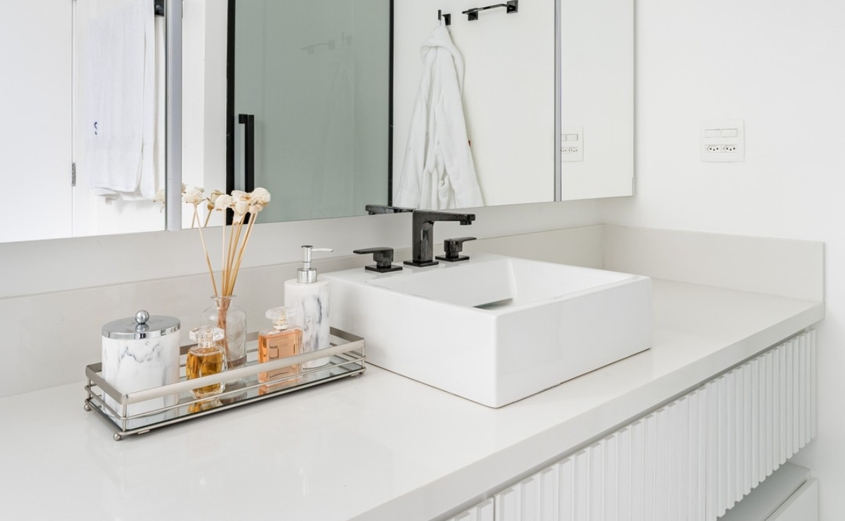 bancada com cuba de sobrepor