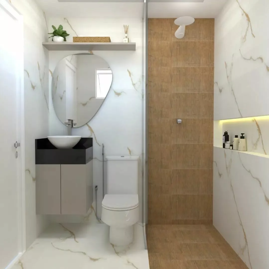 banheiro com decoracao de concreto