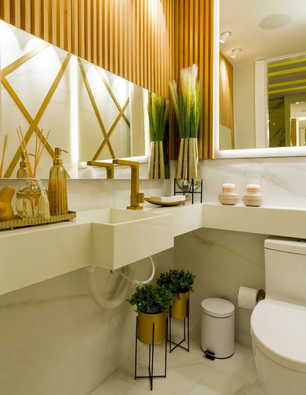 ideias criativas para decorar banheiro pequeno