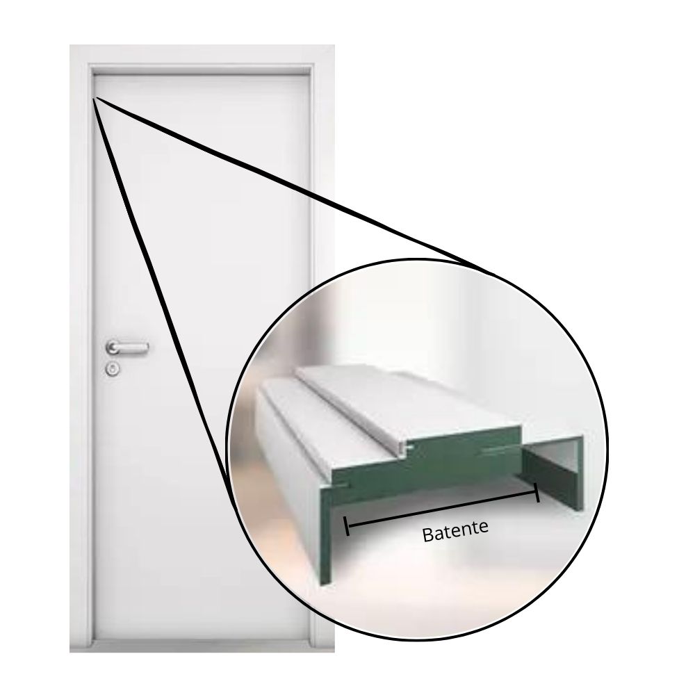 Batente de porta de alumínio