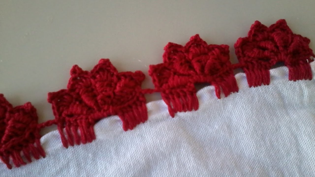 bico de crochê para pano de prato carreira única