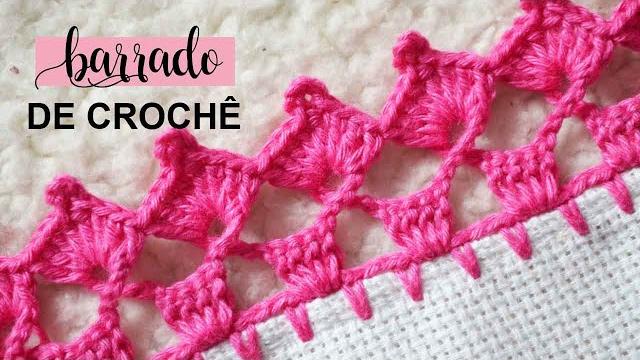 Passo a passo: Bico de Crochê Carreira Única Florzinha