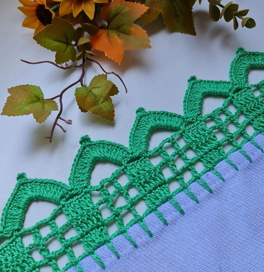 Guia Completo: Barrado de Folhinhas em Crochê para Pano de Prato