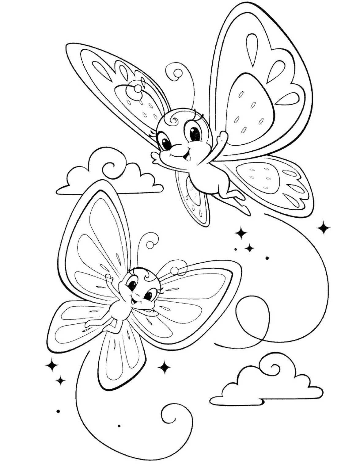 melhores desenhos de borboletas para imprimir