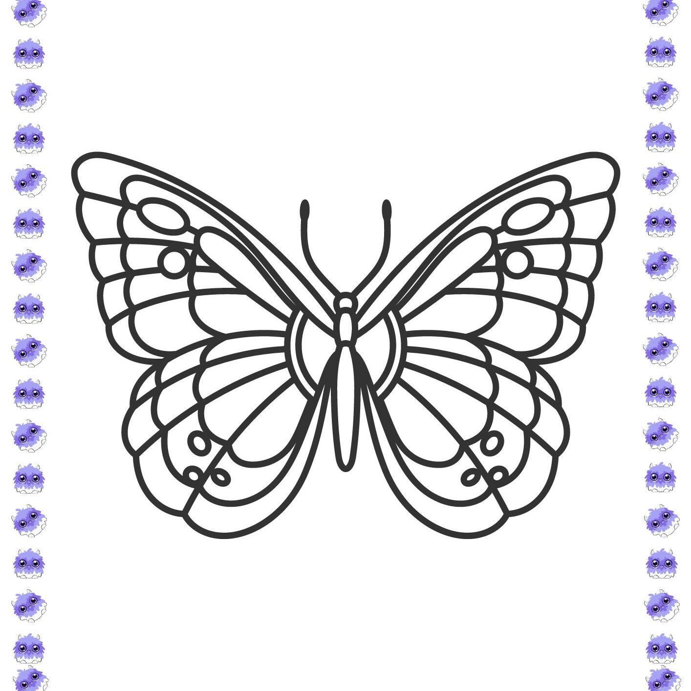 desenhos de borboletas com asas abertas para colorir