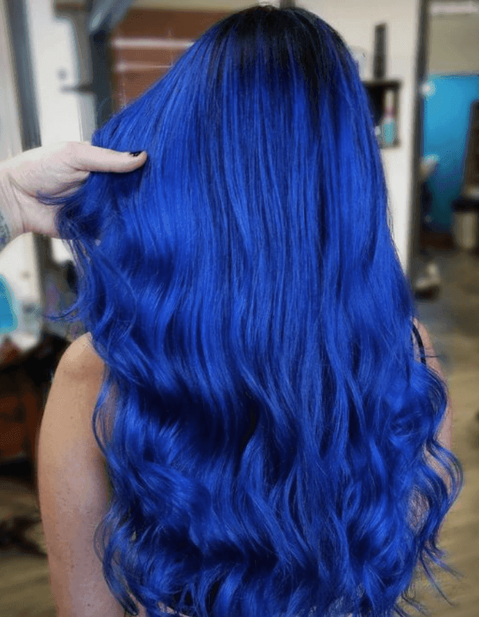 como pintar cabelo de azul