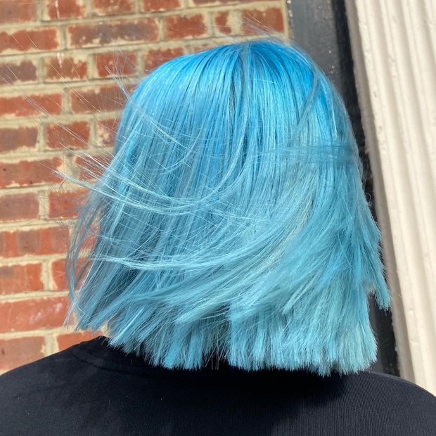 cuidados com cabelo azul