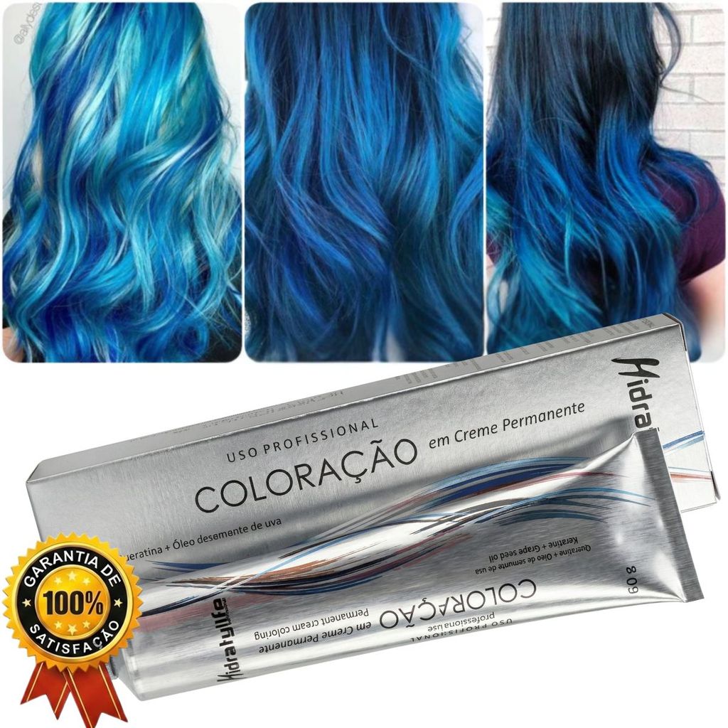 riscos de pintar cabelo de azul