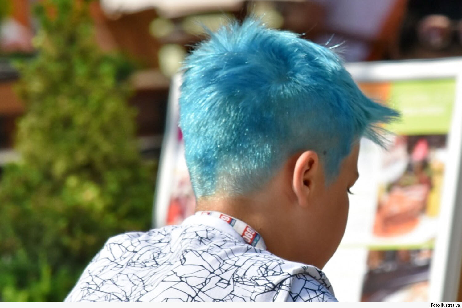 como pintar cabelo de azul