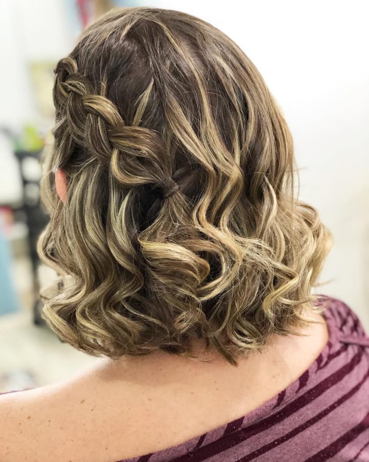 cabelo curto com babyliss para festa