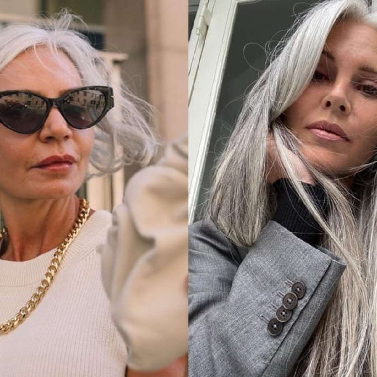 cabelo grisalho feminino