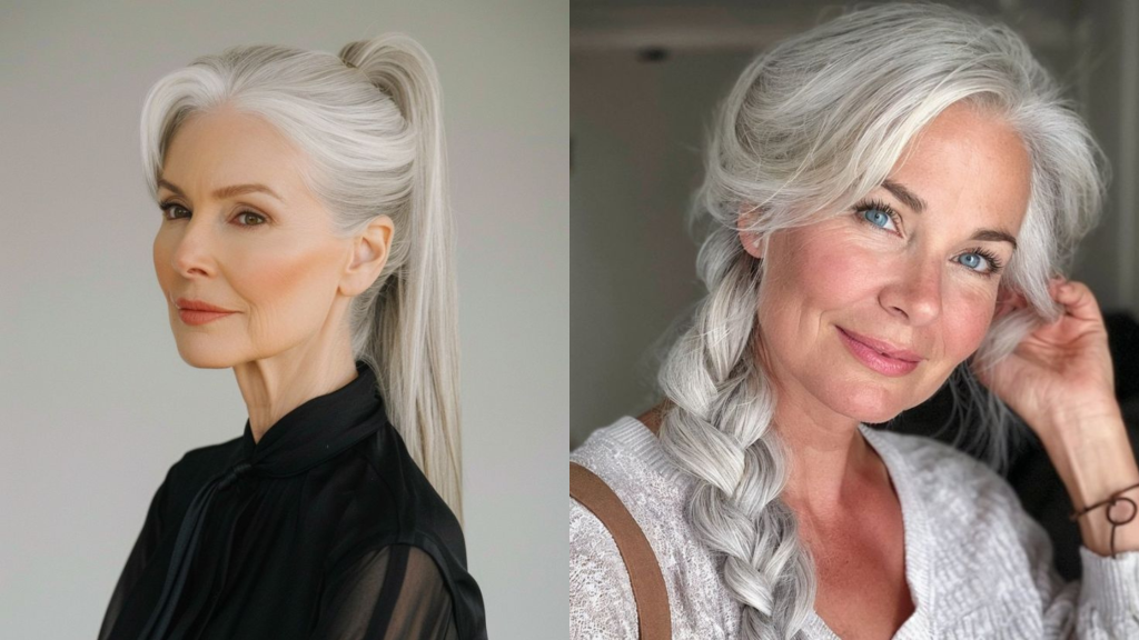 cabelo grisalho feminino