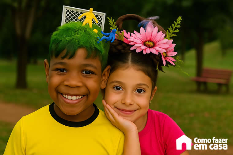 custo médio para materiais de cabelo maluco infantil