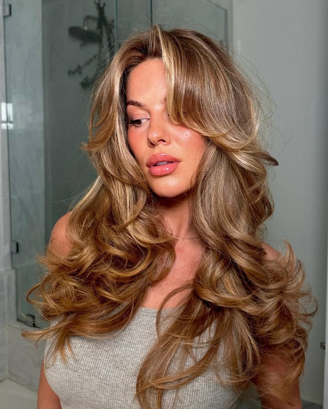 morena iluminada ombré hair