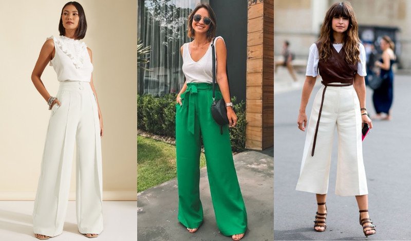 Calça pantalona cintura alta como usar