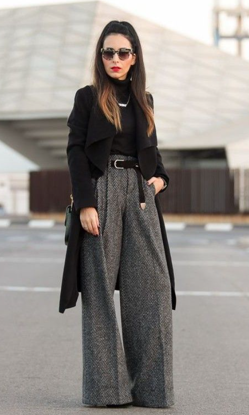 Calça pantalona cintura alta como usar