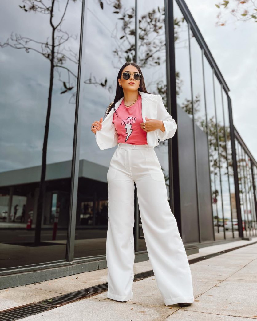 Calça pantalona cintura alta como usar