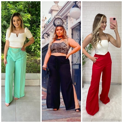 Calça pantalona cintura alta como usar