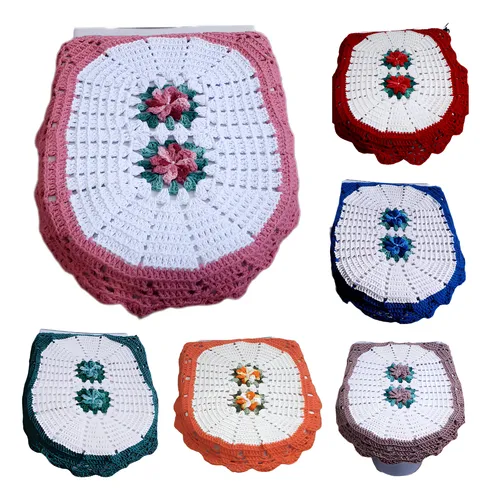 5 modelos de jogos de banheiro em crochê