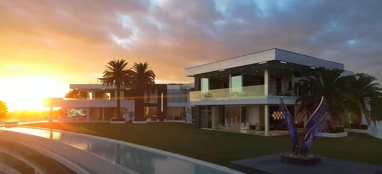 casa com cara de mansao comeca na sala