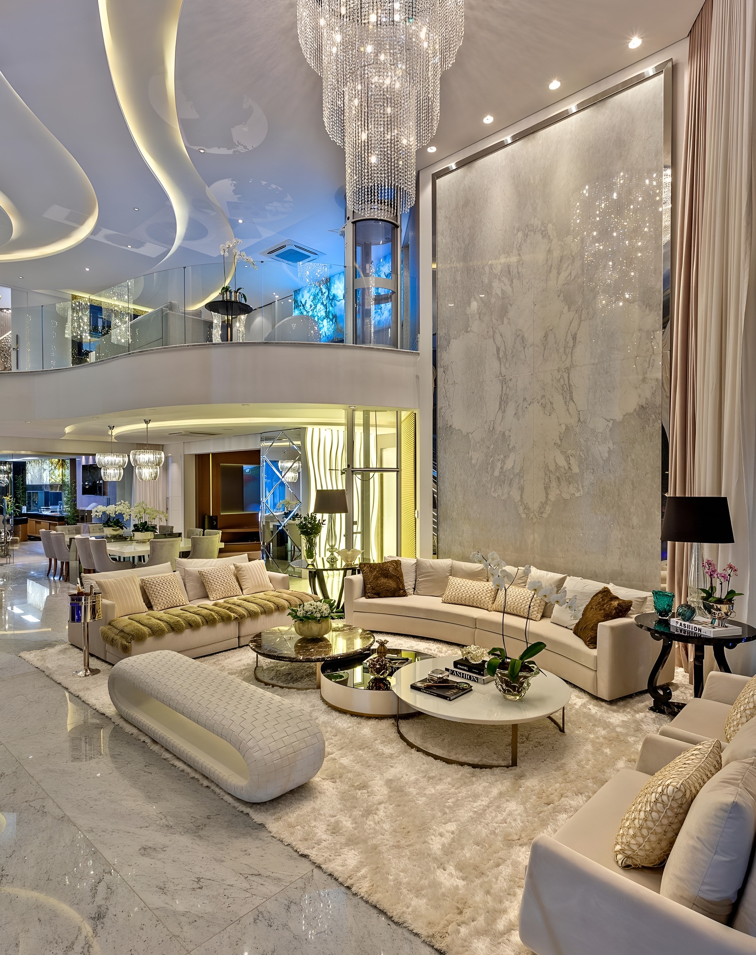 casa com cara de mansao comeca na sala