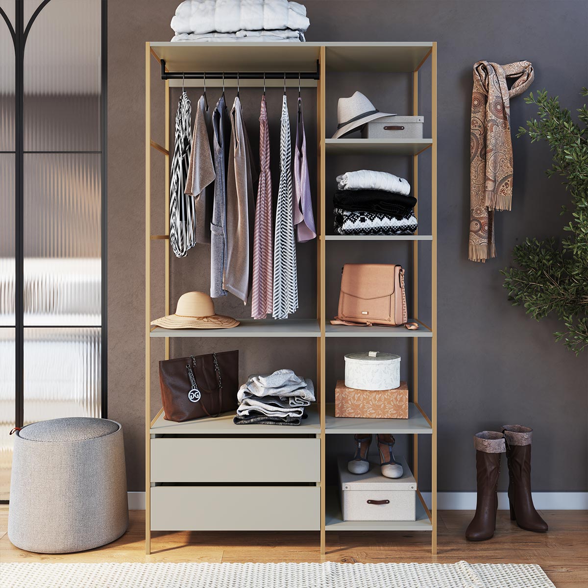 Arara de Roupa Closet Aberto