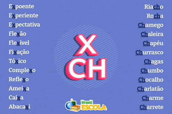 lista de palavras com a letra x para adedanha