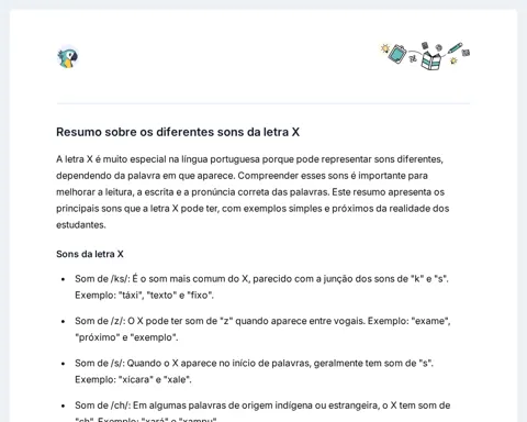 coisas com a letra x